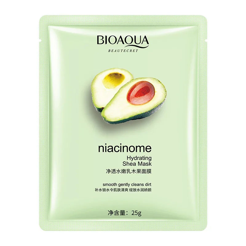 15Pcs BIOAQUA Fresh Fruit Face Mask Snail Hyaluronic Acid Hydrating Firming Skincare Sheet Masks Facial Mask Korean Cosmetics