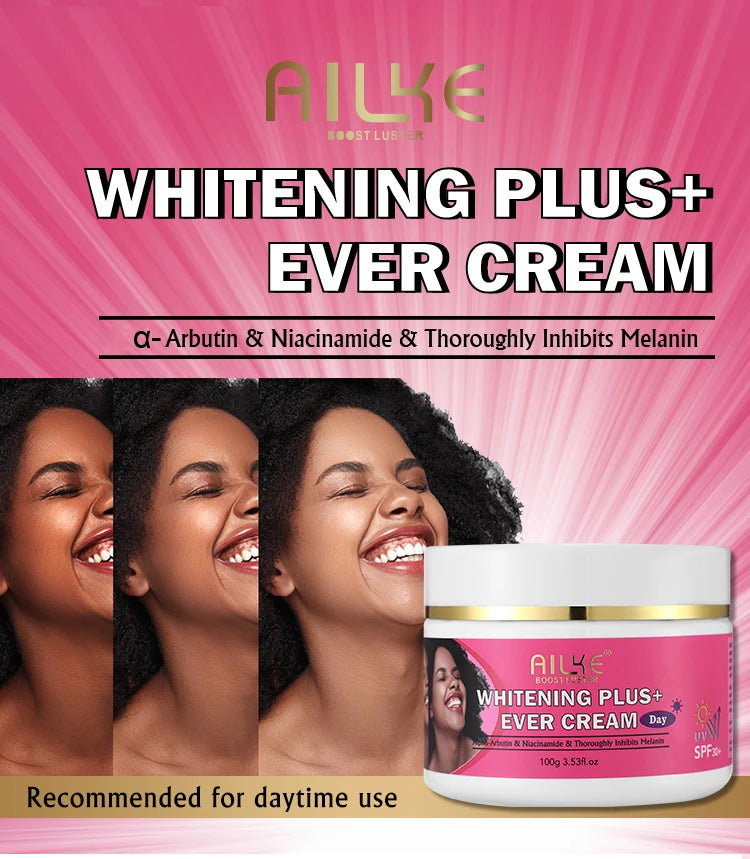 AILKE Women Whitening Face Cream, Brighten Skin, Moisturizing, Resists Melanin And Uv Rays, With Organic Niacinamide, Arbutin