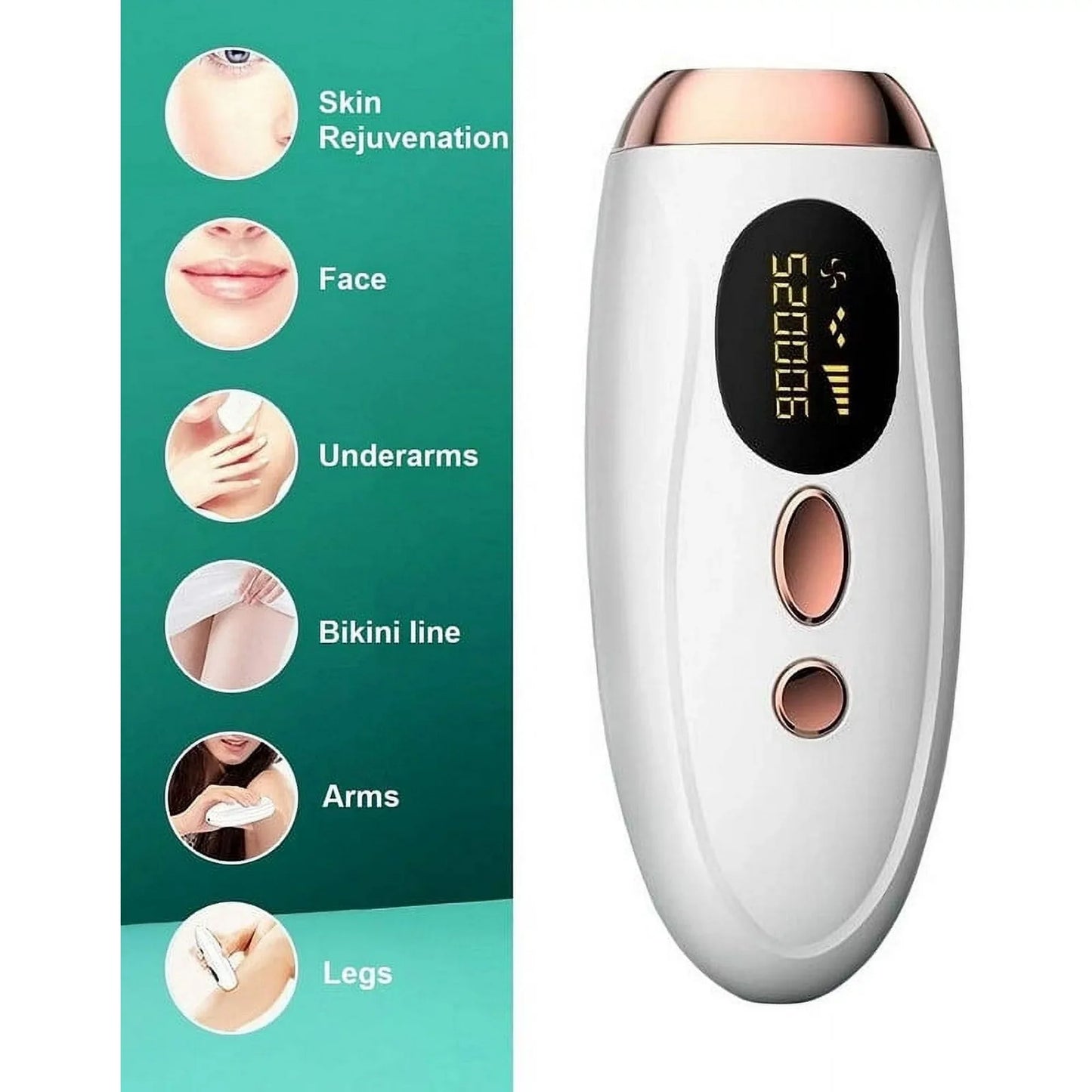 mychway Laser Hair Removal Permanent Malay IPL Epilator Ice Cool Painless Depilador a Laser 500000 Flashes Face Body Epilator