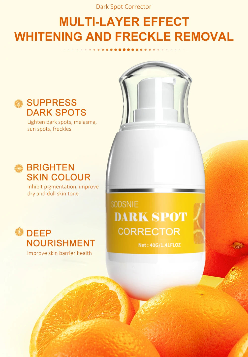 Dark Spot Remover Vitamin C Whitening Remove Melasma Freckle Sun Spots Anti-Pigmentation Improve Dullness Brighten Skin Care