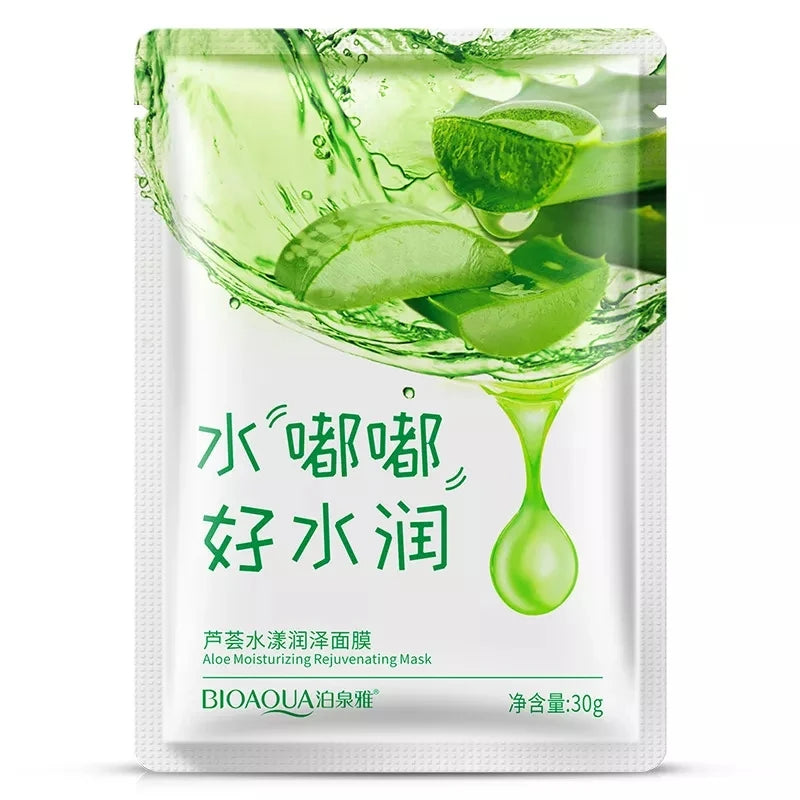 15Pcs BIOAQUA Fresh Fruit Face Mask Snail Hyaluronic Acid Hydrating Firming Skincare Sheet Masks Facial Mask Korean Cosmetics