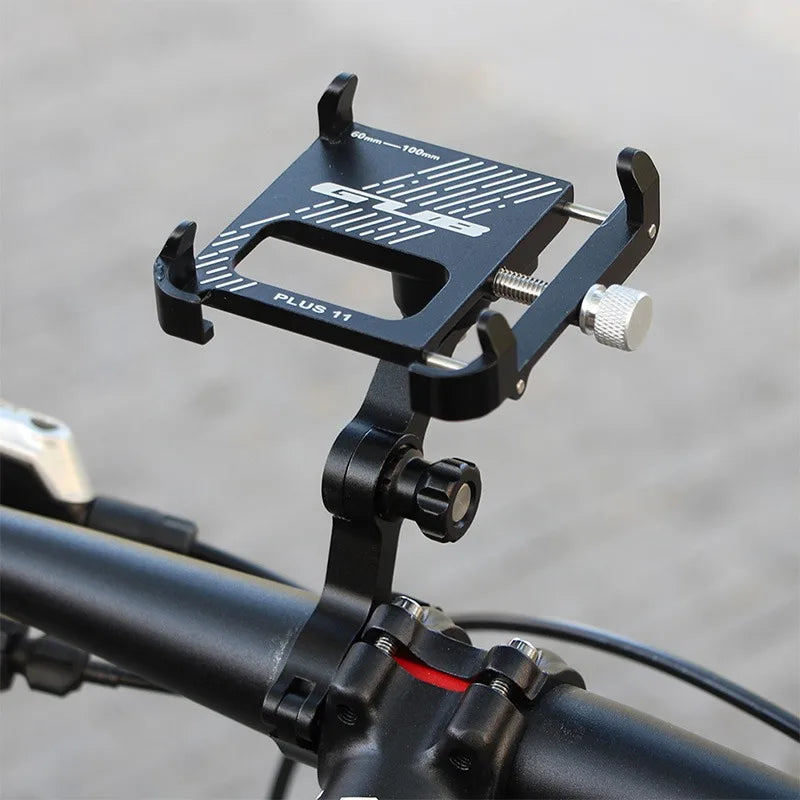 GUB PLUS11 Bicycle Motorcycle Phone Mount Aluminum Alloy Bike Phone Holder with 360° Rotation Adjustable 4 to 6.8 Inch Phone GPS