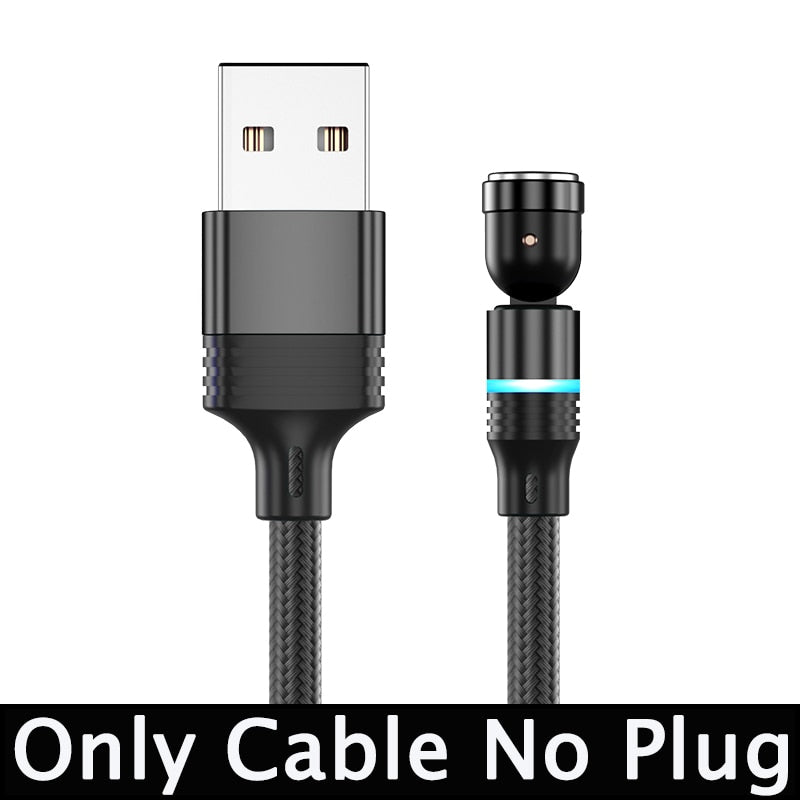 Hot Selling 540° Rotate Magnetic USB Cable Fast Type C Cable Data Charge Micro USB Cable For iPhone 11 Pro Xs X Samsung Xiaomi