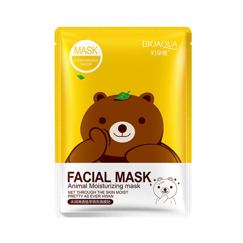 15Pcs BIOAQUA Fresh Fruit Face Mask Snail Hyaluronic Acid Hydrating Firming Skincare Sheet Masks Facial Mask Korean Cosmetics