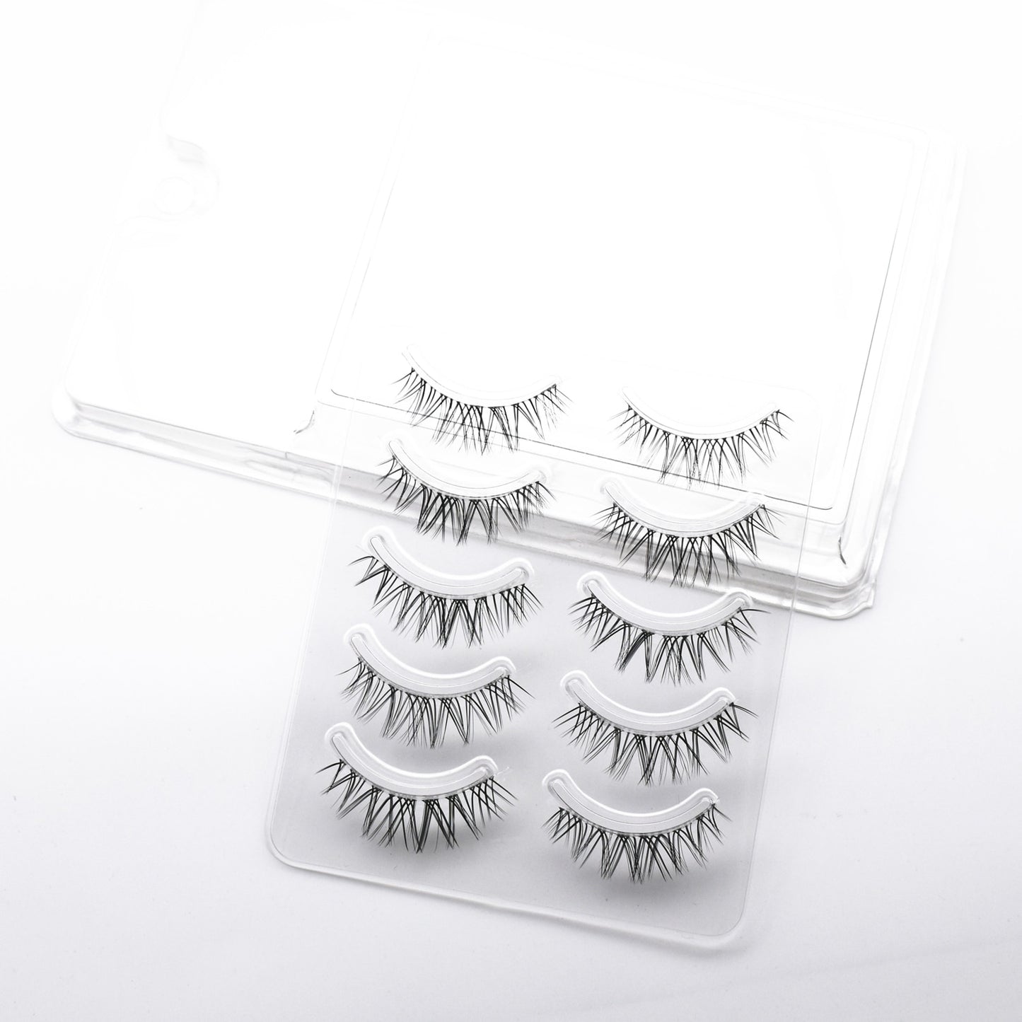 5 Pairs Eyelashes Bundles Lashes Natural Wispy False Eyelash Lashes Manga Lashes Invisible Band Soft Natural Eyelashes Extension