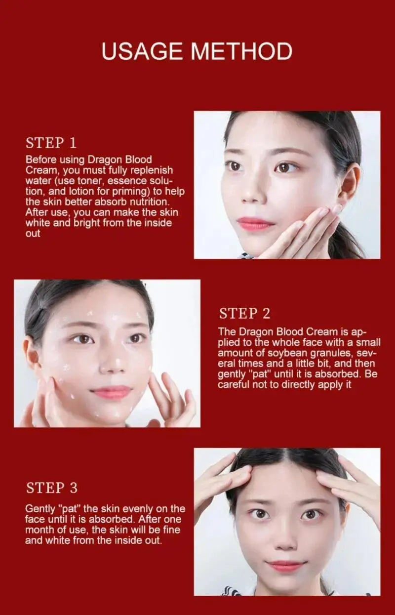 Dragon's Blood Face Cream Effective Whitening Freckles Remove Melasma Dark Spots Lighten Melanin Pigmentation Skin Care Cosmetic