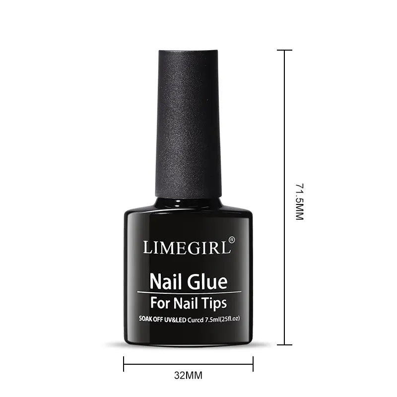 Limegirl Nail Tips Glue Gel 7.5ml uv Glue for false Nail Gel Polish Manicure Hybrid Gellac Multi-function Strong Gel Nail Polish