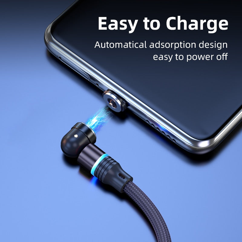 Hot Selling 540° Rotate Magnetic USB Cable Fast Type C Cable Data Charge Micro USB Cable For iPhone 11 Pro Xs X Samsung Xiaomi