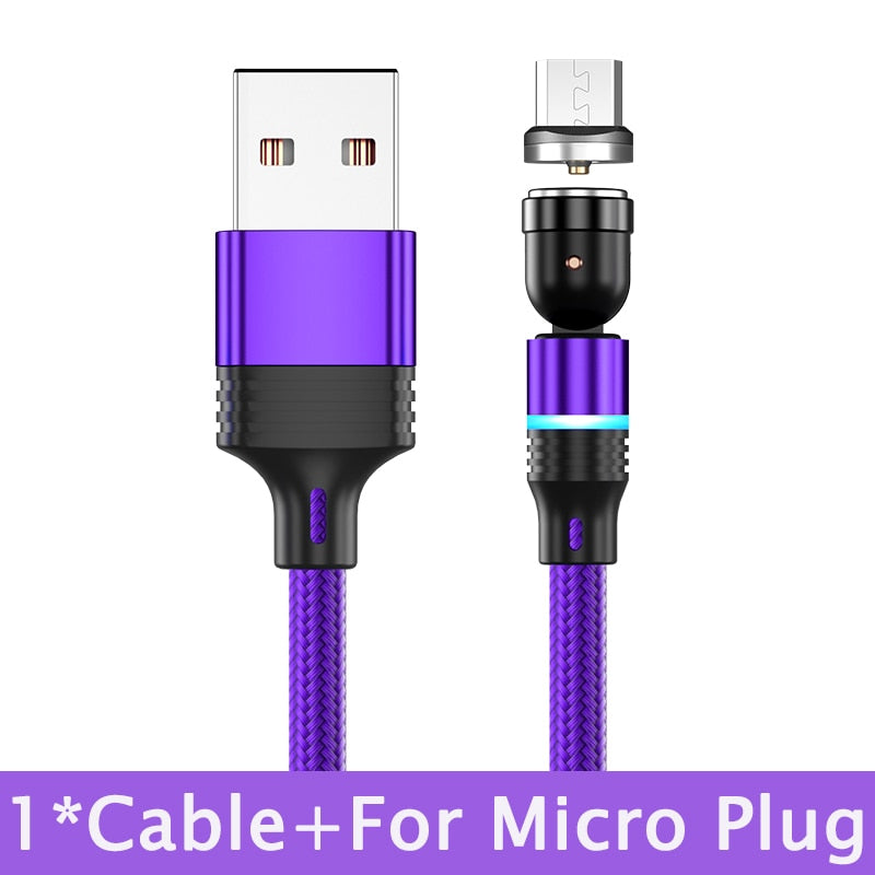 Hot Selling 540° Rotate Magnetic USB Cable Fast Type C Cable Data Charge Micro USB Cable For iPhone 11 Pro Xs X Samsung Xiaomi