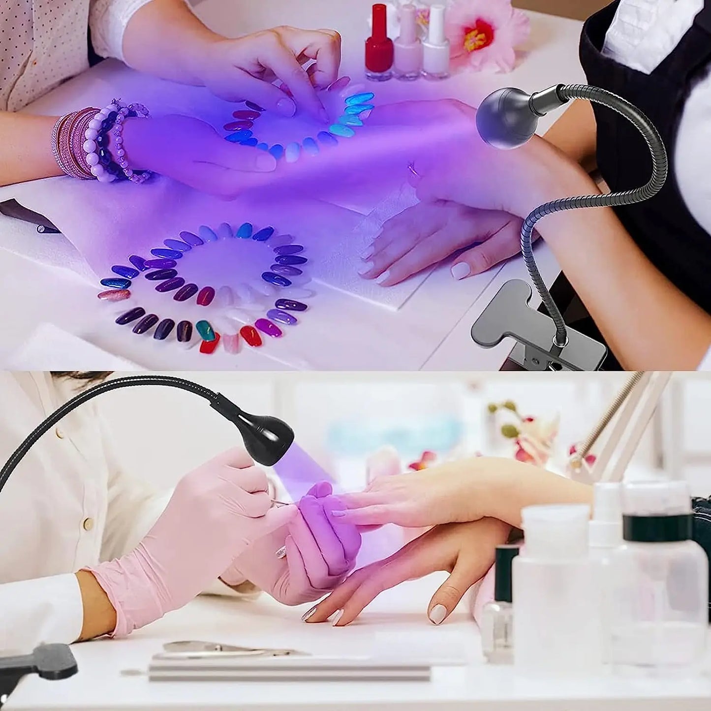 Led Ultraviolet Lights UV Nail Lamp 395nm UV Led Desk Lamp Black Light Manicure Dryer UV Curing Light for Resin Curing Nail Art