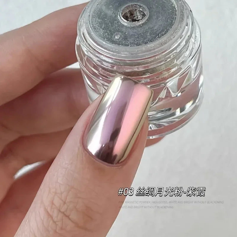 Mirror Nails Glitter Powder Dust Chrome Cat Eye Powder Metal Shining Nail Enhancement Aurora Powder Manicure Nail Decoration