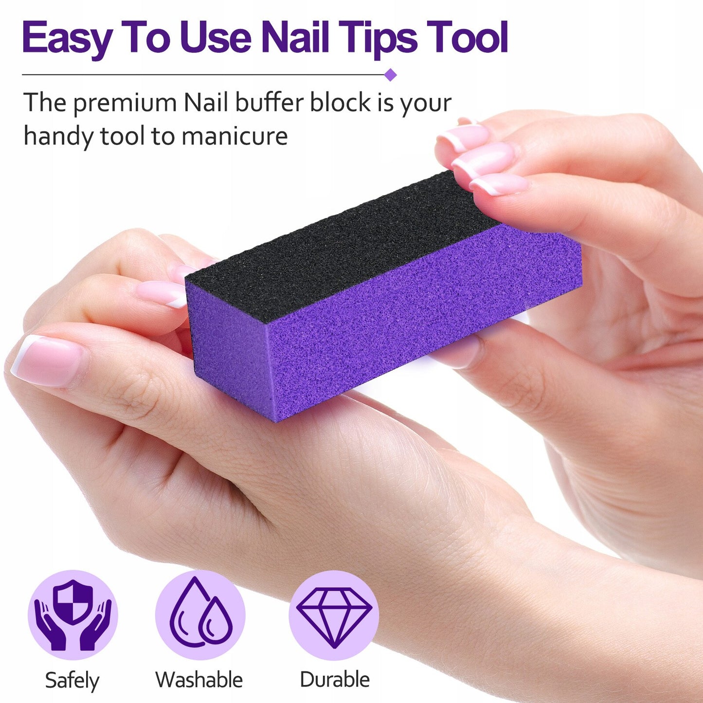 5/10/15Pcs Nail Art Buffers Sanding Sponge Buffer Block Fingernail Grinding Pad Polish Acrylic Nail File Manicure Pedicure Tools