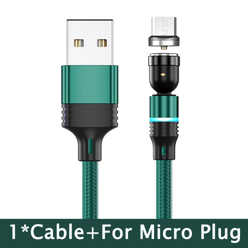 Hot Selling 540° Rotate Magnetic USB Cable Fast Type C Cable Data Charge Micro USB Cable For iPhone 11 Pro Xs X Samsung Xiaomi