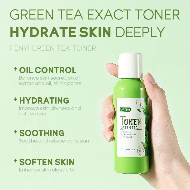 Green Tea Skin Care Kit Korean Cosmetic Moisturizing Acne Exfoliate Beauty Face Care Set For Women Sakura Products kit