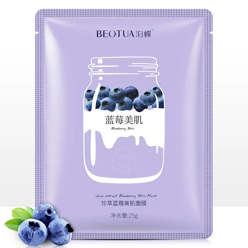 15Pcs BIOAQUA Fresh Fruit Face Mask Snail Hyaluronic Acid Hydrating Firming Skincare Sheet Masks Facial Mask Korean Cosmetics