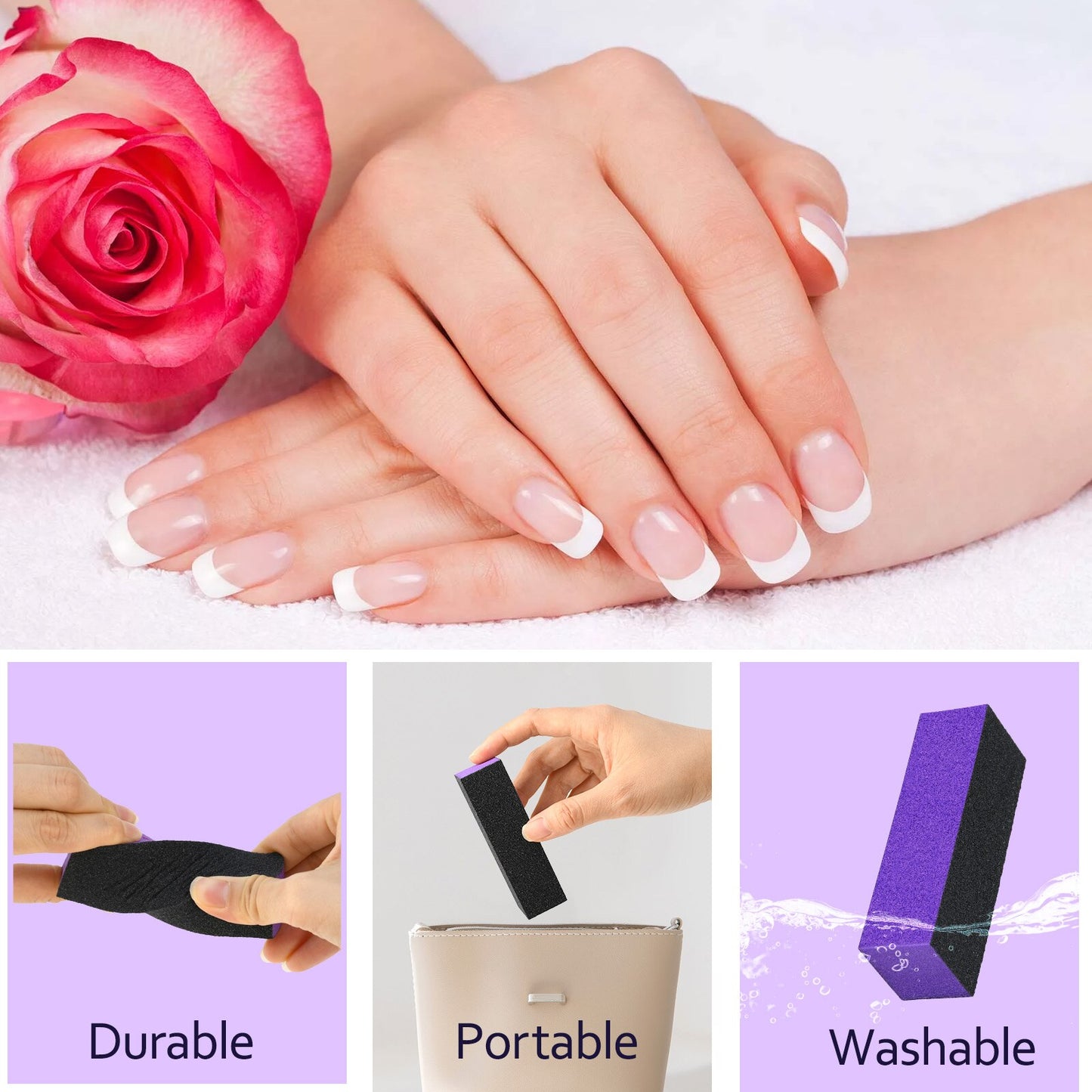 5/10/15Pcs Nail Art Buffers Sanding Sponge Buffer Block Fingernail Grinding Pad Polish Acrylic Nail File Manicure Pedicure Tools