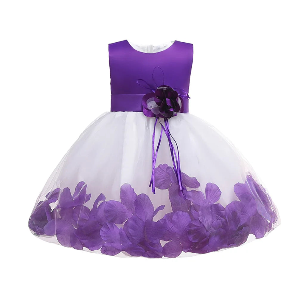 0 To 2 Years Old Toddler Infant Formal Dresses Christening Gowns Pink Purple Blue And Yellow Dress For Baby Girls Baptism