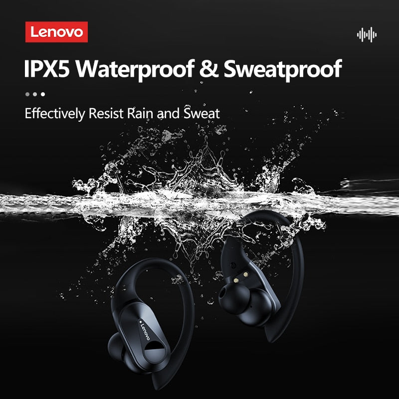 Lenovo LP75 TWS Sports Earphones Bluetooth 5.3 Wireless Headphones Waterproof HiFi Stereo Noise Reduction Earbuds with Mics