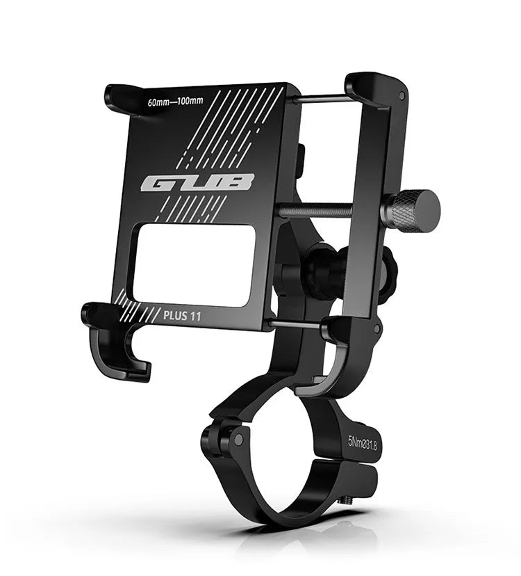 GUB PLUS11 Bicycle Motorcycle Phone Mount Aluminum Alloy Bike Phone Holder with 360° Rotation Adjustable 4 to 6.8 Inch Phone GPS