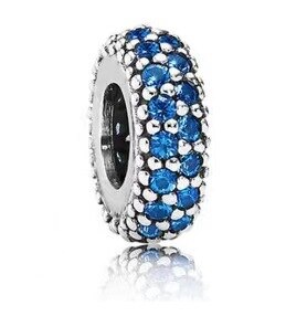 Cute Sparkling Blue Crystal Charm 925 Originales Sterling Silver Beads For Jewelry Making DIY Bracelet Women Mermaid Moments