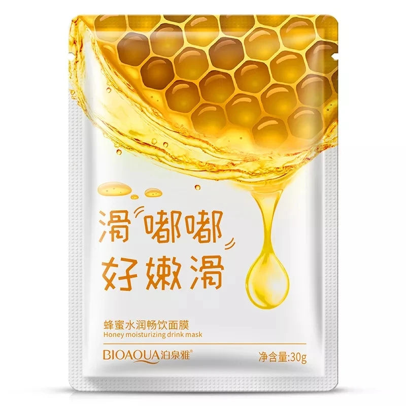 15Pcs BIOAQUA Fresh Fruit Face Mask Snail Hyaluronic Acid Hydrating Firming Skincare Sheet Masks Facial Mask Korean Cosmetics