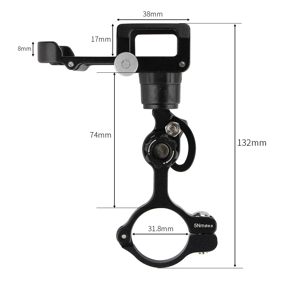 GUB PLUS11 Bicycle Motorcycle Phone Mount Aluminum Alloy Bike Phone Holder with 360° Rotation Adjustable 4 to 6.8 Inch Phone GPS