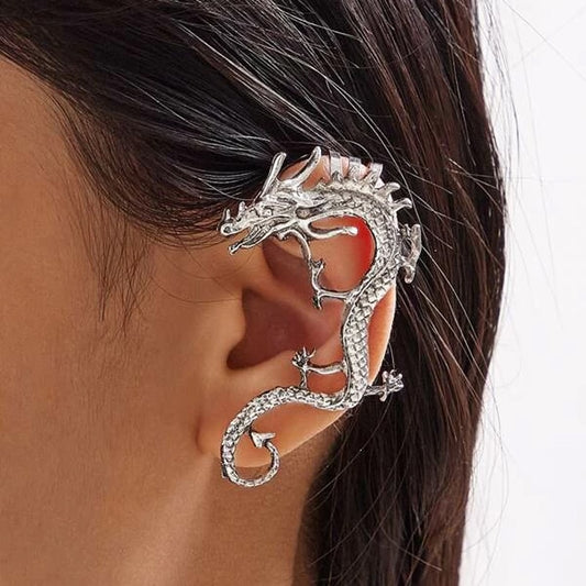 Dragon Ear Clip Vintage Punk Jewelry Accessories Earrings for Women and Men Clip on Earrings Boucle Oreille Femme 2022 Party