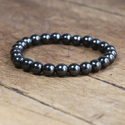 Magnetic Bracelet Beads Hematite Stone Therapy Health Care Magnet Hematite Beads Bracelet Men&#39;s Jewelry