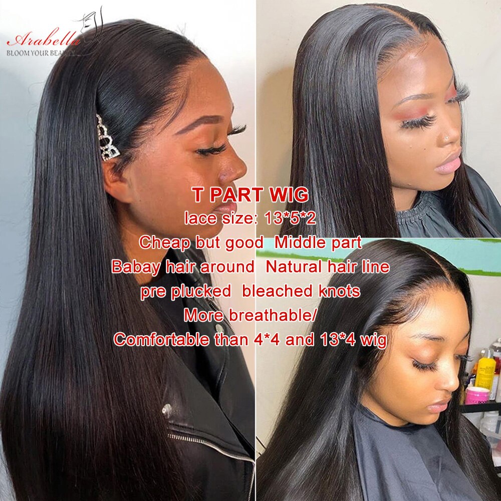 HD Lace Frontal Wig 5x5 13x6 Human Hair Wigs With Baby Hair T Part Wig Pre Plucked Lace Closure Wig 13x4 Straight Lace Front Wig