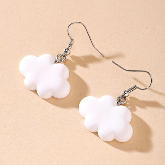 New Cute Duck White Cloud Stud Earrings Rainbow Delicate Clouds for Women Girls Ear Jewelry Wholesale Gifts Frog