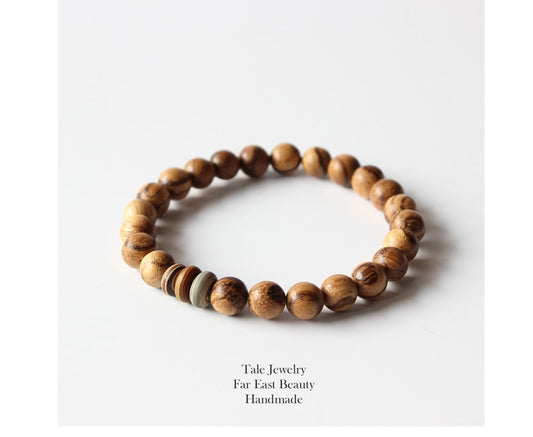 Wholesale Tibetan Buddhism Mala Prayer beads Handmade Lampwork Natural Wood Beads Stretch Bracelets Unisex Ethnic Jewelry Unique