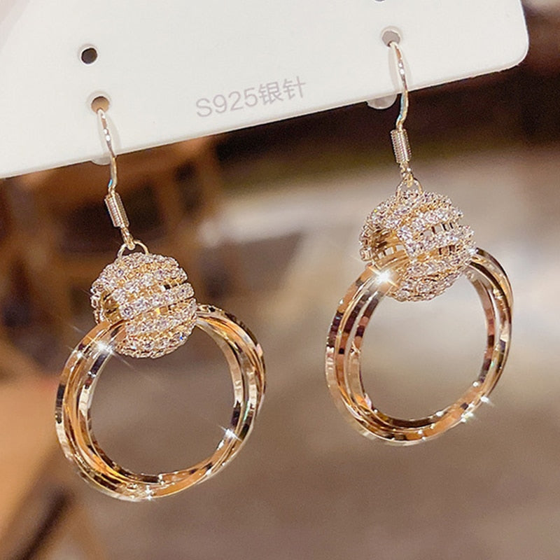 2021 New Fashion Korean Imitation Pearl Drop Earrings for Women Butterfly Owl Zircon Oversized Earring Wedding Party Jewelry