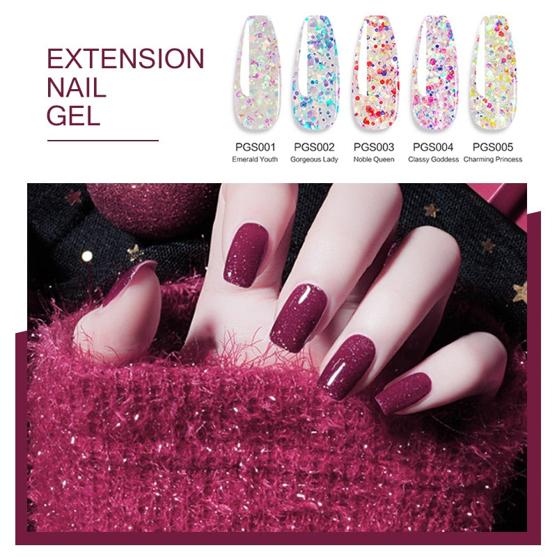 15/7.5ml Poly Nail Gel For Nail Extension Finger Quick Building Gel 38 Colors Polygels Extensions Acrylic Gel Polish Nail Art