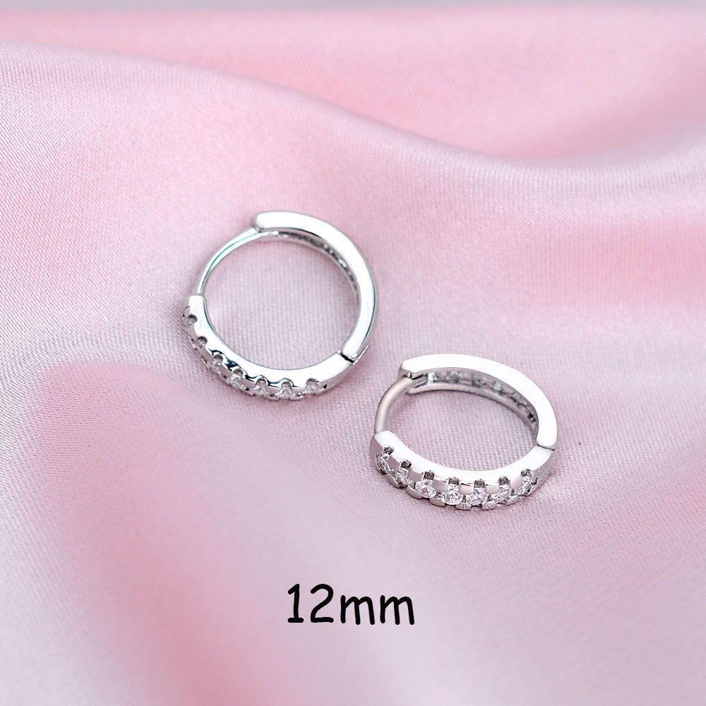 2 Pcs Rainbow Little Huggies Hoop Earrings Girl Tiny Rings Cartilage Small Helix Piercing Conch Earlobe Tragus Circle Men Hoops