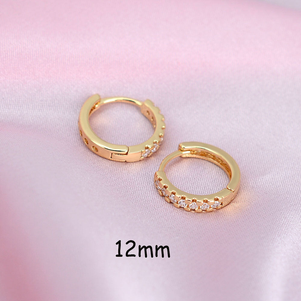 2 Pcs Rainbow Little Huggies Hoop Earrings Girl Tiny Rings Cartilage Small Helix Piercing Conch Earlobe Tragus Circle Men Hoops