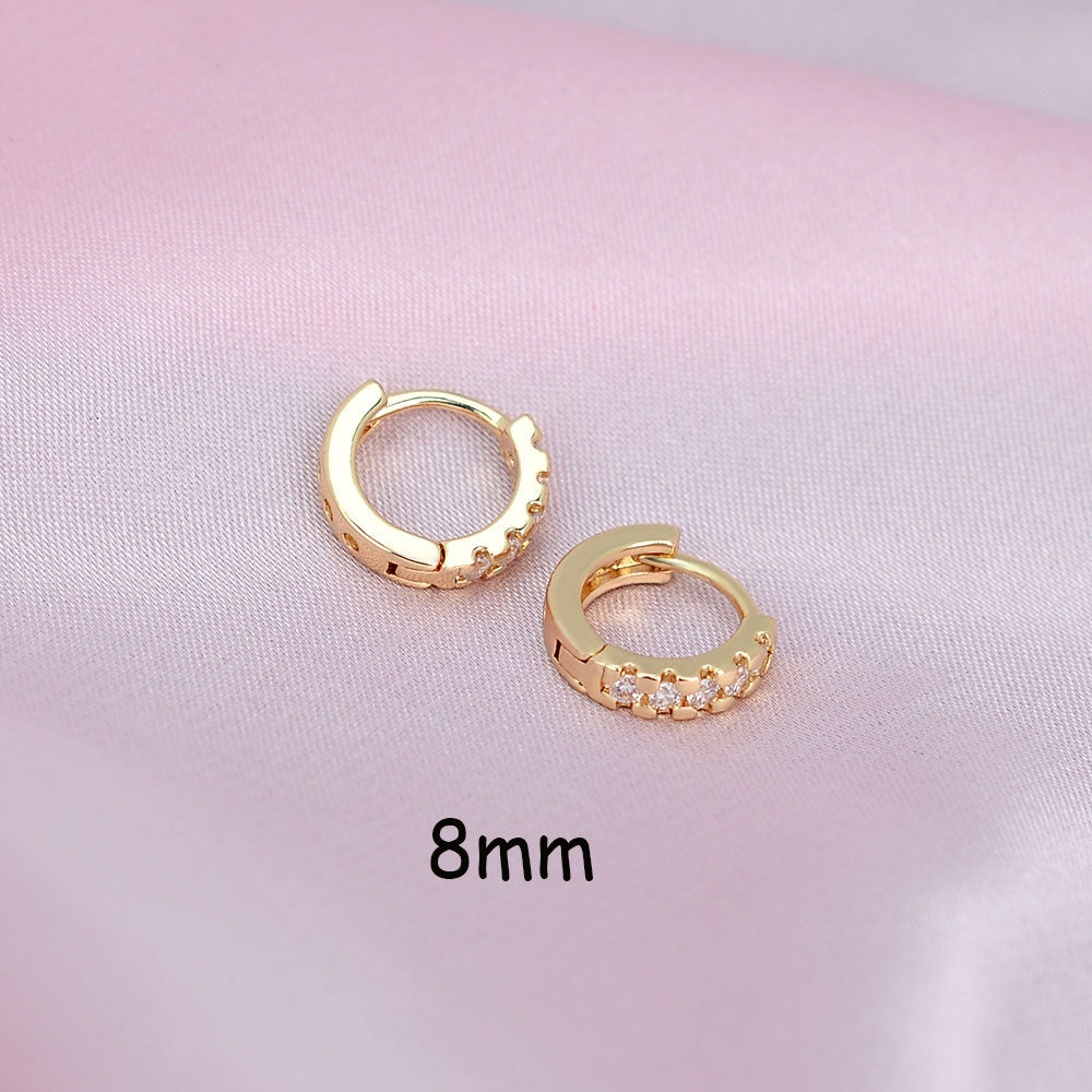 2 Pcs Rainbow Little Huggies Hoop Earrings Girl Tiny Rings Cartilage Small Helix Piercing Conch Earlobe Tragus Circle Men Hoops