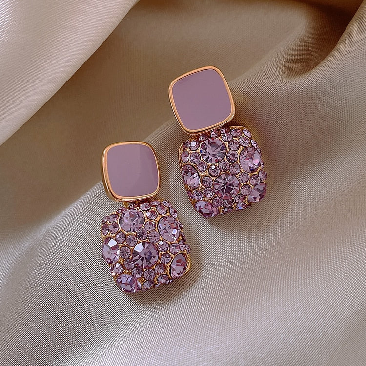 Earrings Retro Temperament Europe and America 2020 New High-quality Purple Earrings Female Exquisite Niche Fashion Stud Earrings