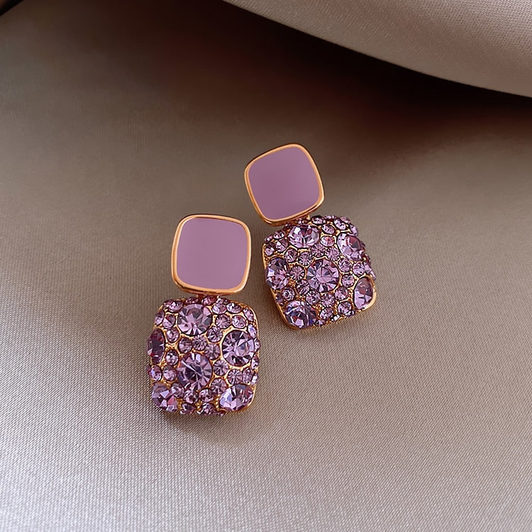 Earrings Retro Temperament Europe and America 2020 New High-quality Purple Earrings Female Exquisite Niche Fashion Stud Earrings