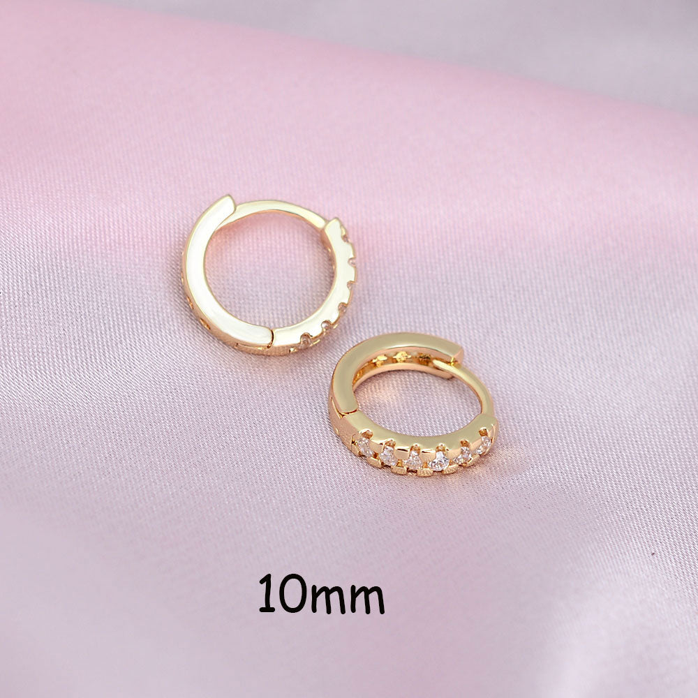 2 Pcs Rainbow Little Huggies Hoop Earrings Girl Tiny Rings Cartilage Small Helix Piercing Conch Earlobe Tragus Circle Men Hoops