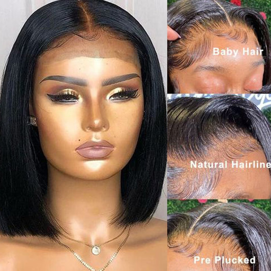 Bob Wig Lace Front Human Hair Wigs Straight Lace Front Wig Short Wigs Human Hair Bob Wig Straight Wig Straight Human Hair Wigs