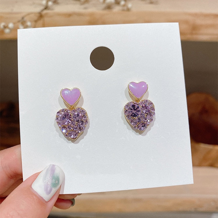 Earrings Retro Temperament Europe and America 2020 New High-quality Purple Earrings Female Exquisite Niche Fashion Stud Earrings