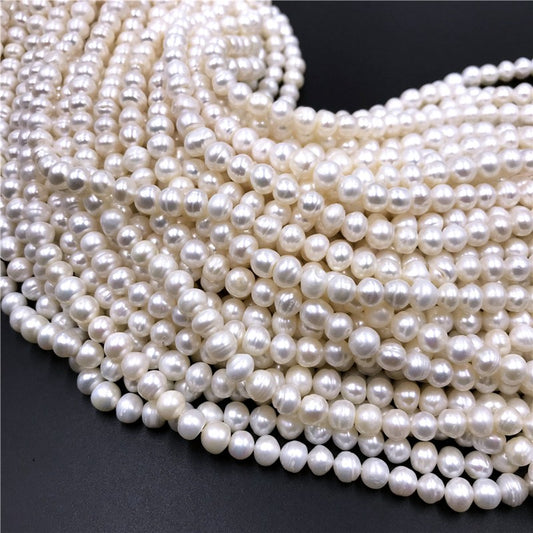 Real Natural Pearls Beads Freshwater Pearl Bead Baroque Loose Perles For DIY Craft Bracelet Necklace Jewelry Making 14&quot; strand