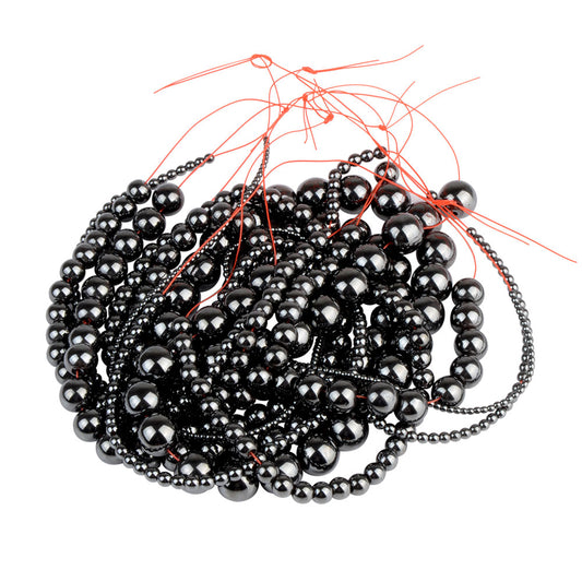 Natural Stone Black Hematite Beads Round Loose 2 3 4 6 8 10 12 MM 15.5&quot;- Per Strand Pick Size DIY For Jewelry Making Accessories