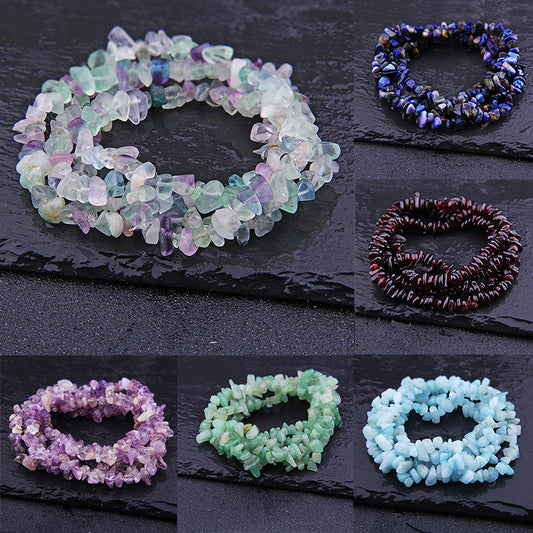 Natural Lapis Opal Quartz Fluorite Amethys Freeform Chip Stone Beads For Christmas Gift DIY Necklace Bracelet Jewelry Making 15&quot;