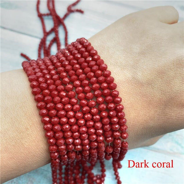 40 colors available 1strand 2X3mm/3X4mm/4X6mm crystal rondelle beads crystal beads glass beads for jewelry making diy