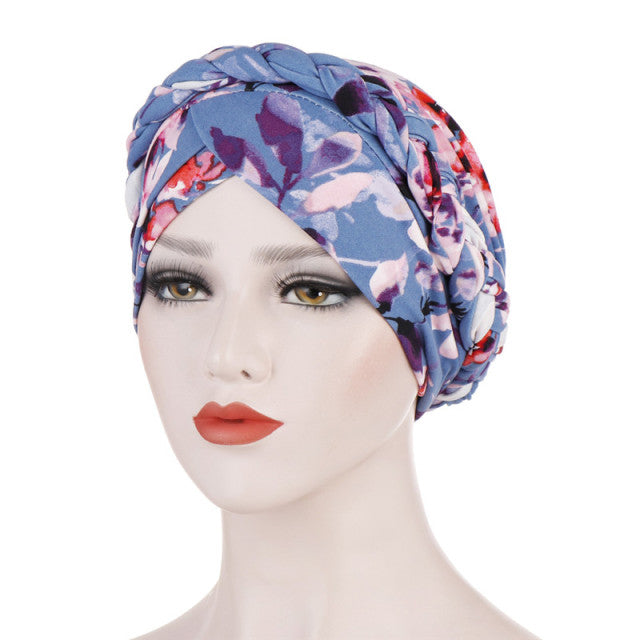 Cotton print muslim turban scarf for women islamic inner hijab caps Arab wrap head scarves femme musulman turbante mujer