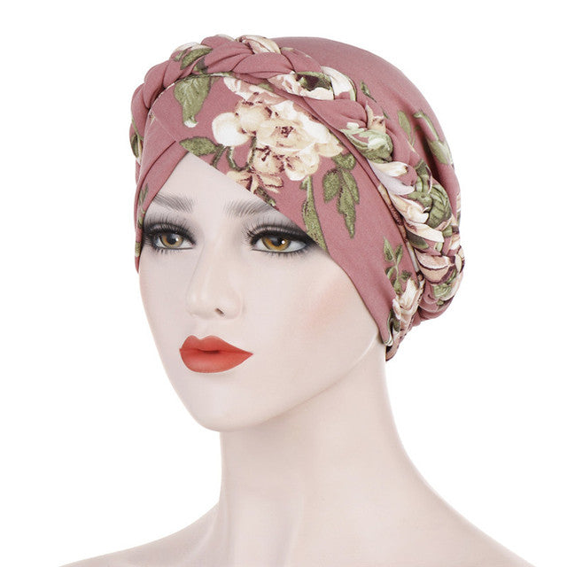 Cotton print muslim turban scarf for women islamic inner hijab caps Arab wrap head scarves femme musulman turbante mujer