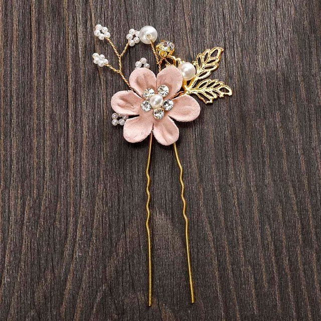 MOLANS Luxury Hairpin For Women Hair Combs Headdress Prom Bridal Wedding Crown Elegant Hair Accessories Gold Leaves Headwear 1PC