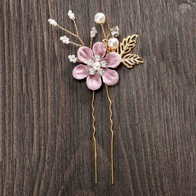 MOLANS Luxury Hairpin For Women Hair Combs Headdress Prom Bridal Wedding Crown Elegant Hair Accessories Gold Leaves Headwear 1PC