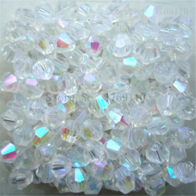 Isywaka Sale U Pick Color 3mm 4mm 6mm 8mm Bicone Austria Crystal Bead charm Glass Bead Loose Spacer Bead for DIY Jewelry Making